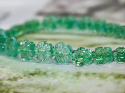 Green Fluorite 12mm Flower