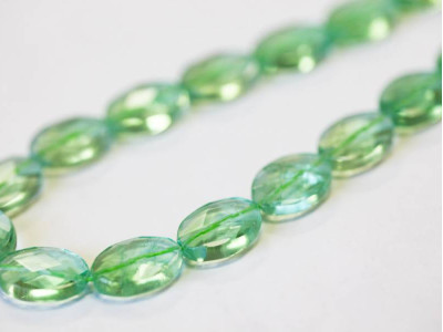 Green Fluorite 12x16 Faceted Flat Oval