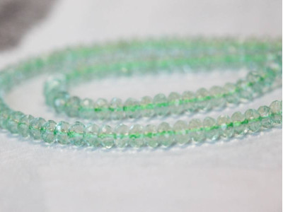 Green Fluorite 6mm Faceted Rondell