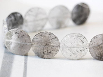 Tourmalinated Quartz 35mm Coin