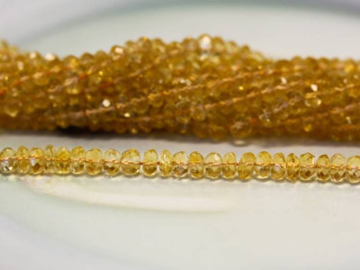 Citrine 5.5mm Faceted Rondell