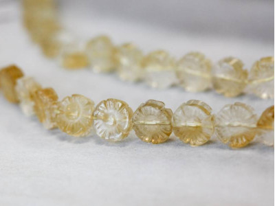 Citrine 10mm Flower