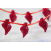 128-1067 Red Jade <br>15x25 Twisted Leaf Drop