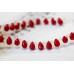 128-1076 Red Jade <br>5x7 Teardrop Briolette