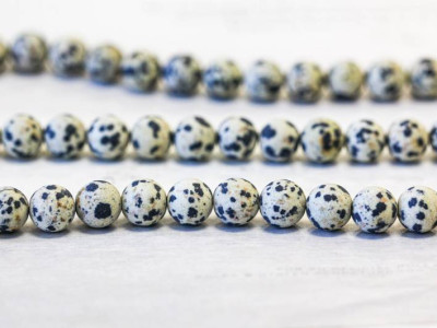 Matte Dalmatian Jasper 10mm Round