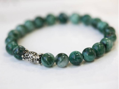 African Jade 8mm Round Bracelet