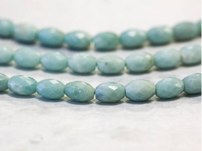 Amazonite 7x10 Faceted Oval Rice