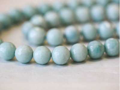 Amazonite 12mm Faceted Round