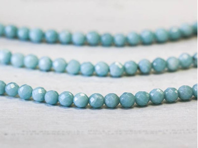 Amazonite 6mm Faceted Round