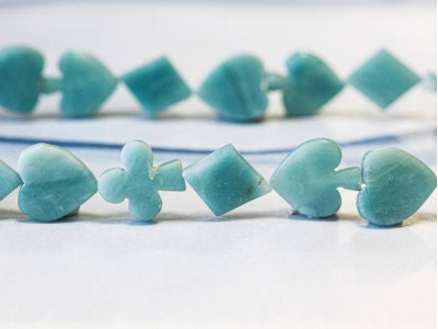 Amazonite 16-17mm Poker Suits