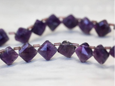 Amethyst 10x10 Diamond Briolette