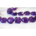 134-2373 Amethyst <br>22mm Faceted Coin