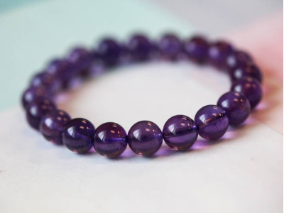 Amethyst 9mm Round Bracelet