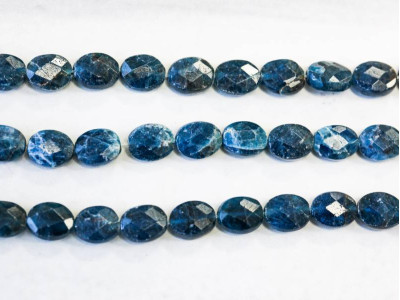 Blue Apatite 8x10 Faceted Flat Oval