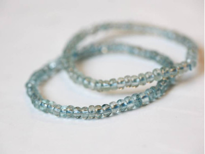 Aquamarine 5mm Rondelle Bracelet