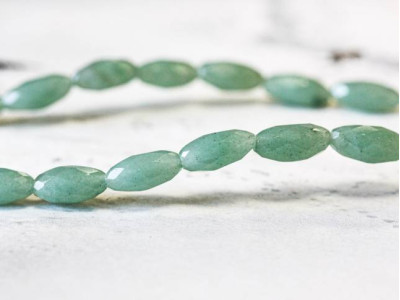 Aventurine 6x12 Faceted Oval Rice