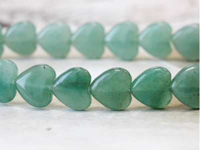 Aventurine 12mm Puffy Heart