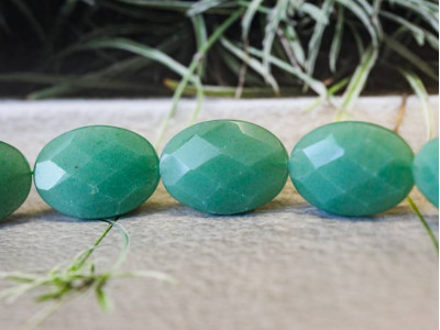 Aventurine 18x25 Faceted Flat Oval