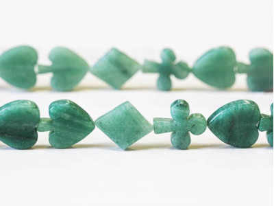 Aventurine 16-17mm Poker Suits