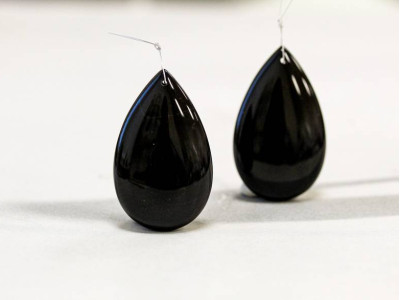 Black Onyx 39x24mm Pear Pendant