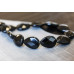 140-1634 Black Onyx <br>13x18 Faceted Flat Pear
