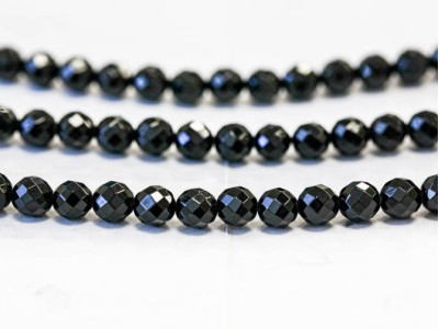 Black Onyx 6mm Faceted Round