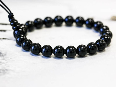 Black Onyx 8mm Power Beads Bracelet