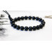 140-1768 Black Onyx <br>8mm Power Beads Bracelet