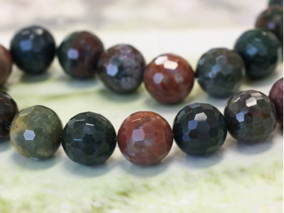 Blood Stone 16mm Faceted Round