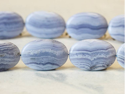 Blue Lace Agate 23x37 Flat Oval