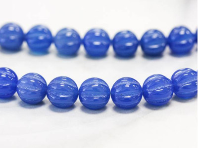 Blue Onyx 10mm Corrugated Round