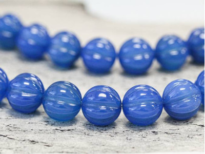 Blue Onyx 12mm Corrugated Round