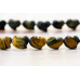 147-1037 Blue Tiger Eye <br>11x14 Side-drilled Heart