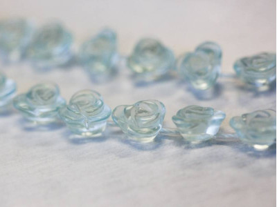 Blue Quartz 10mm Flower