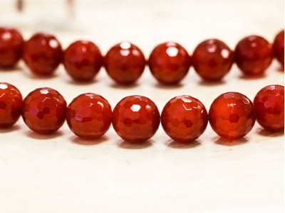 Carnelian 16mm Faceted Round