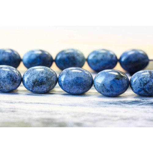 160-0585 Dumortierite <br>15x20 Oval Pebble