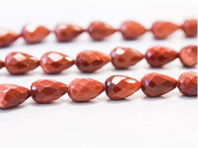 Goldstone 8x12 Faceted Teardrop