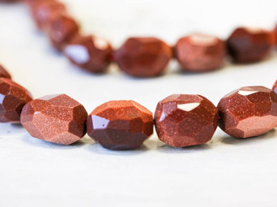 Goldstone 18x22 Faceted Nugget