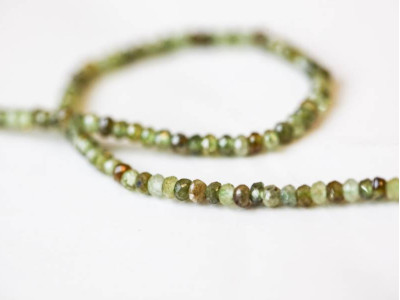 Green Garnet 3mm Faceted Rondell