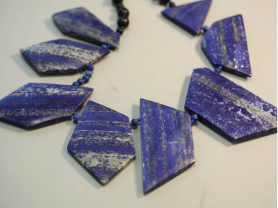 Matte Natural Lapis 38-82x Necklace