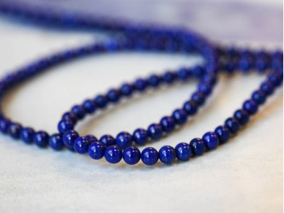 Natural Lapis 4mm Round