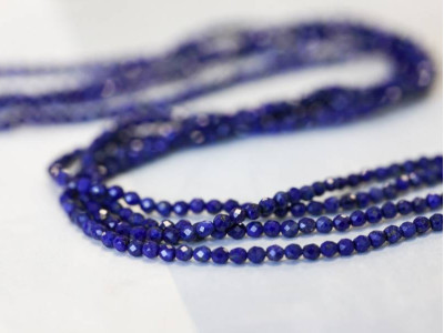 Natural Lapis 2mm Faceted Round