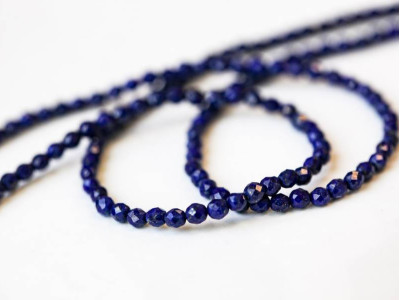 Natural Lapis 3mm Faceted Round