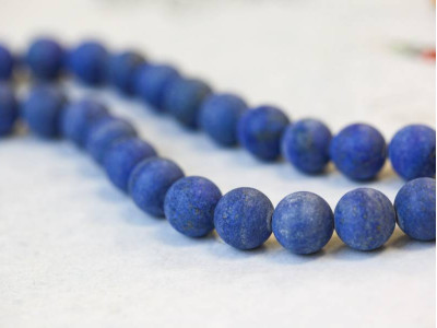 Matte Natural Lapis 12mm Round