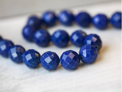 Natural Lapis 12mm Faceted Round