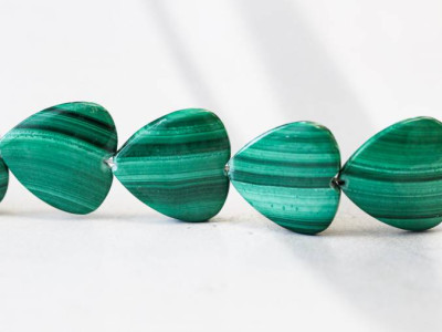 Malachite 18mm Heart