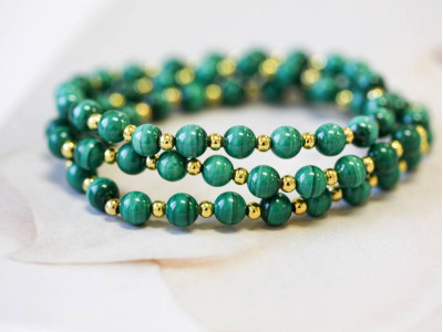 Malachite 6mm Round Bracelet