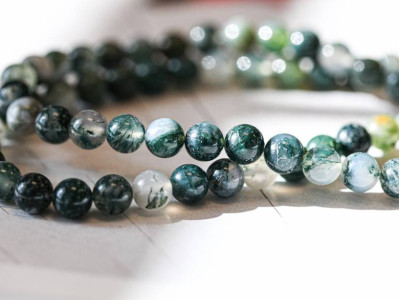 Moss Agate 8mm Round