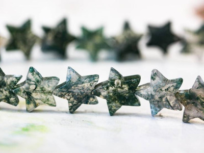 Moss Agate 20mm Star