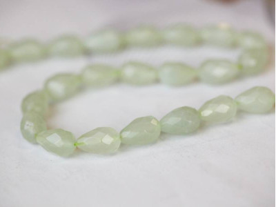 New Jade 8x12 Faceted Teardrop